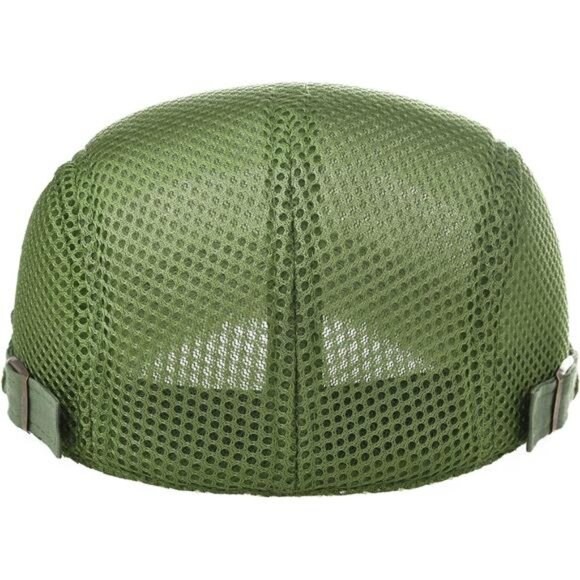 Men Breathable Mesh Summer Hat Adjustable Newsboy Beret Ivy Cabbie Flat Cap - Picture 4 of 7